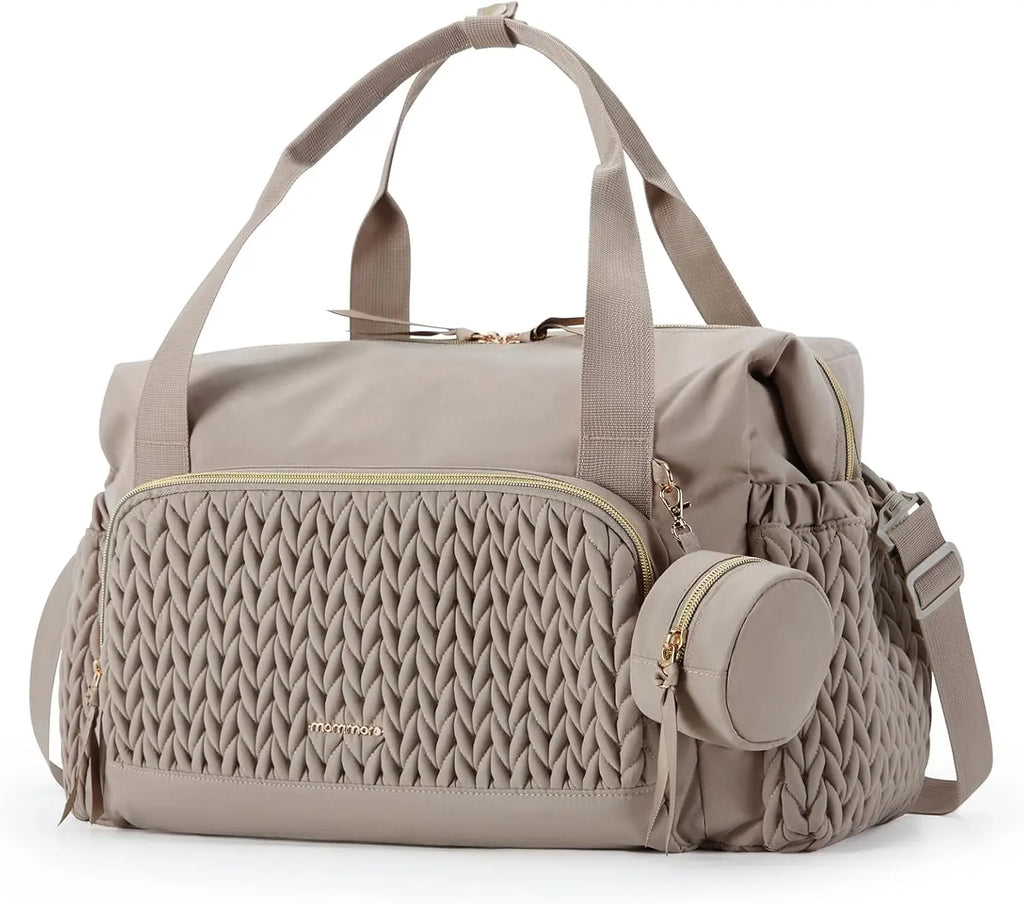 Mommore Diaper Bag Tote, Large Capacity Travel Diaper Bags, Hospital Bag for Labor Delivery, Baby Bag for Labor Delivery