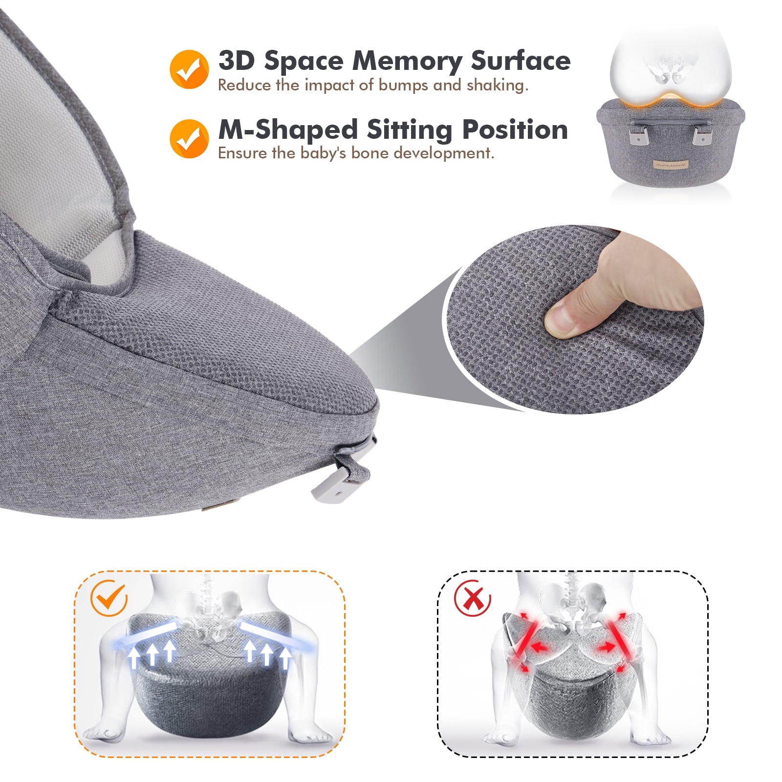 Baby Carrier Newborn to Toddler: Ergonomic M Position 9-In-1 Ways to Carry Baby Carrier Backpack with Head Hood for 3-36 Months 7-40Lbs Baby | Advanced Hip Seat Carrier for All Seasons In/Outdoor