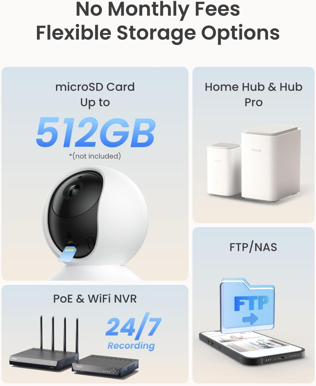REOLINK E1 Pro 3K PT Wi-Fi Indoor Camera for Baby & Pet Monitoring, Auto Tracking, 5MP Night Vision Enhanced by F1.6 Aperture, Person/Pet/Baby Crying Detection, 2.4/5Ghz Wi-Fi, Two-Way Audio