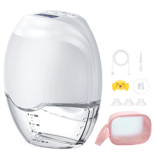 2/1Pcs Wearable Breast Pump Hands Free Electric Breast Pumps Slient Comfort Milk Collector Bpa-Free LED Display 3Modes 12 Levels