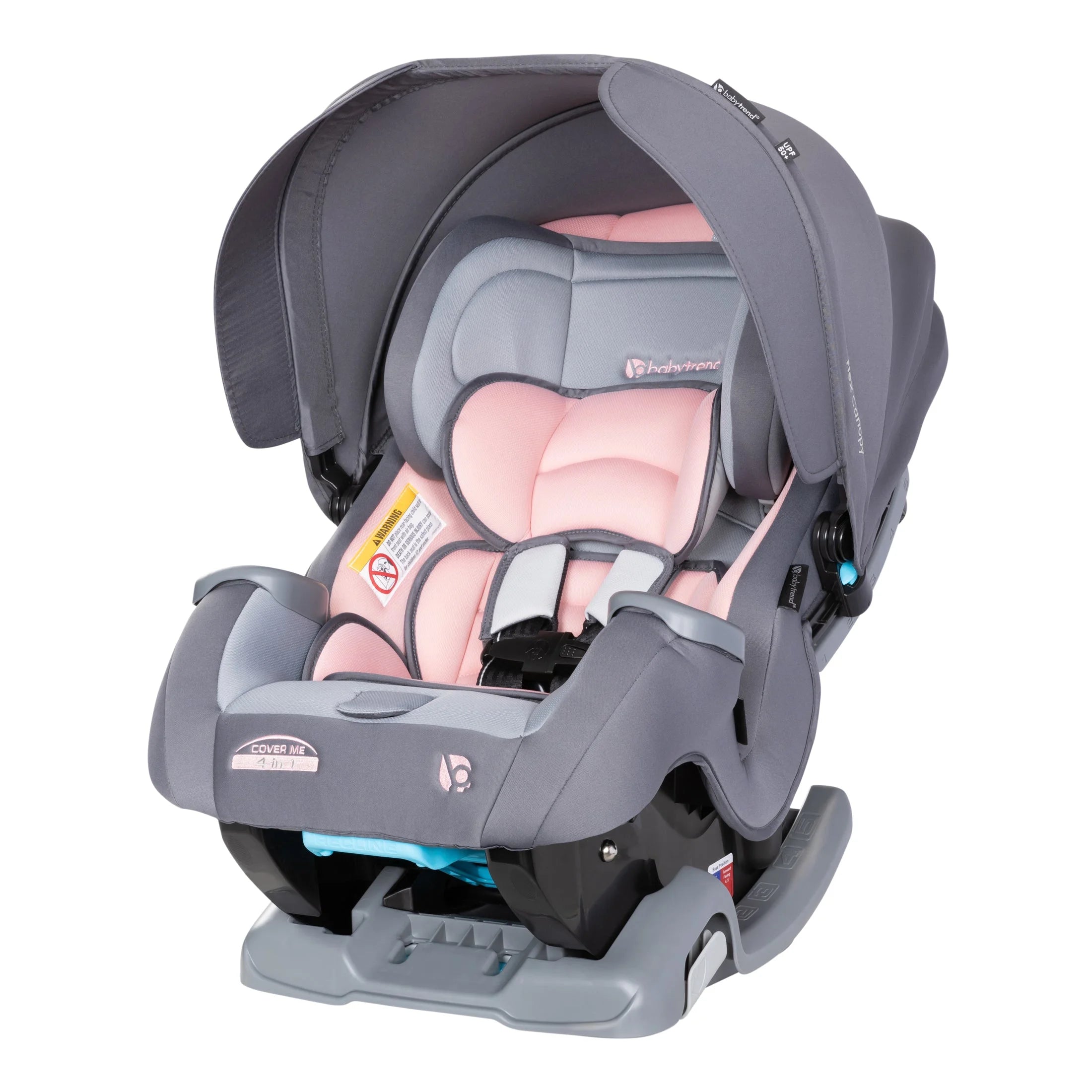 Cover Me 4 in 1 Convertible Car Seat W/Canopy, Desert Pink