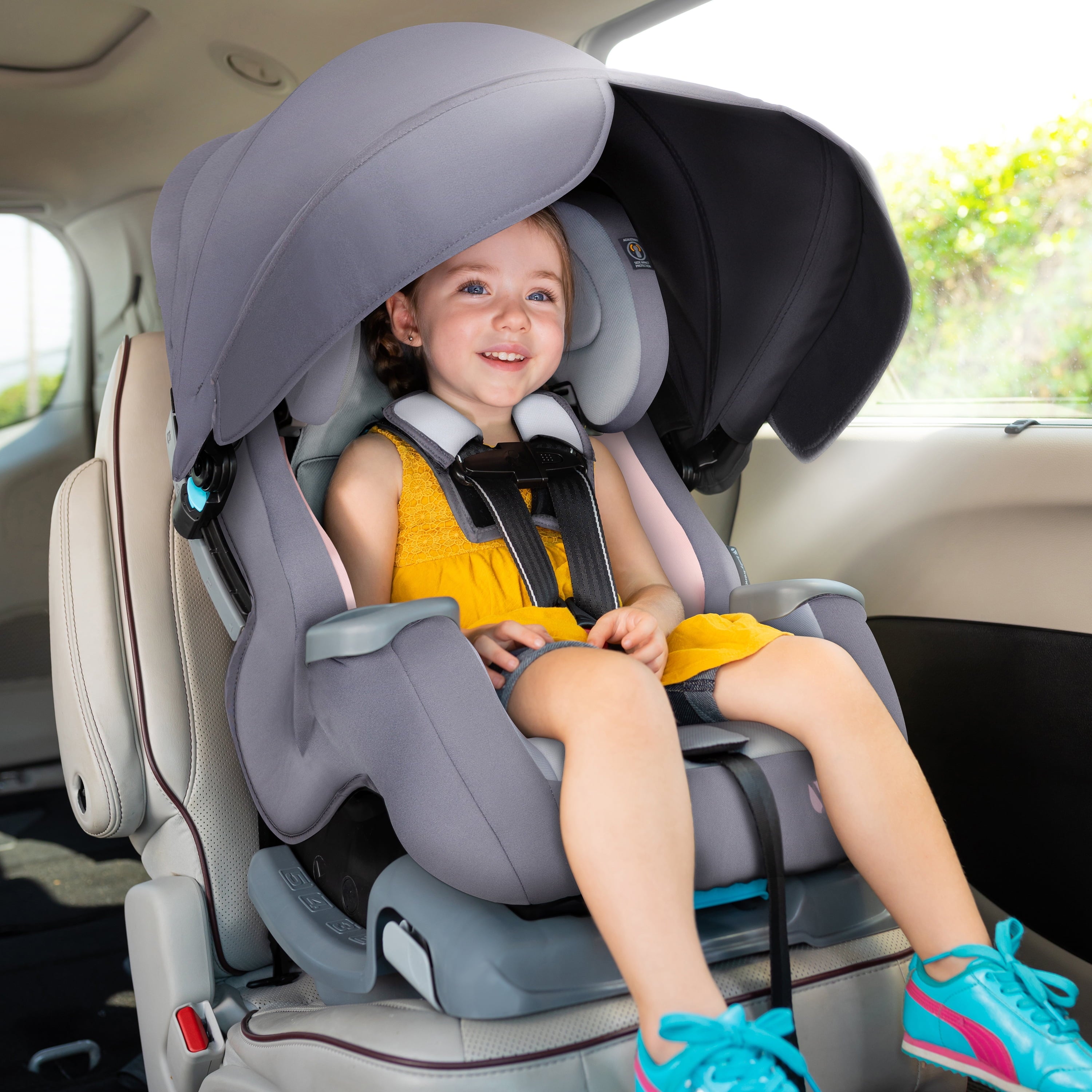 Cover Me 4 in 1 Convertible Car Seat W/Canopy, Desert Pink